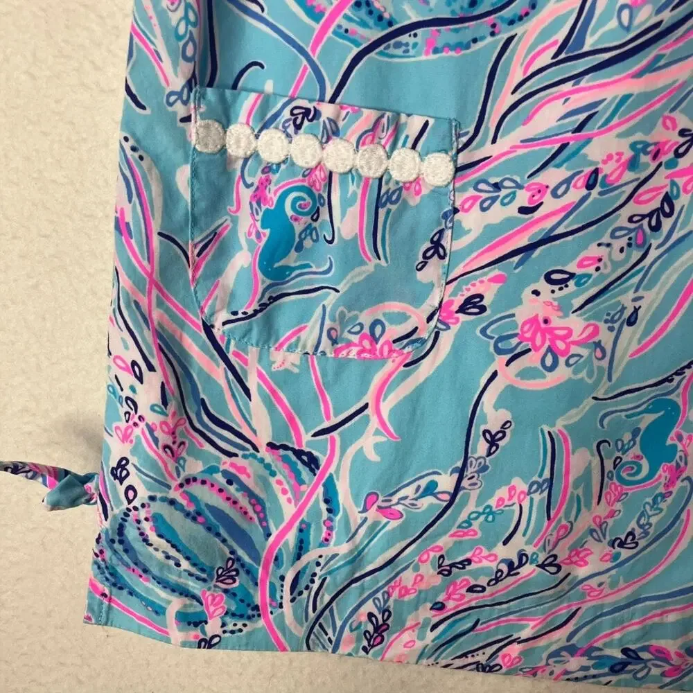 Lilly Pulitzer Jellyfish Nautical Dress 6 Girls Coastal Seahorse Ocean Colorful